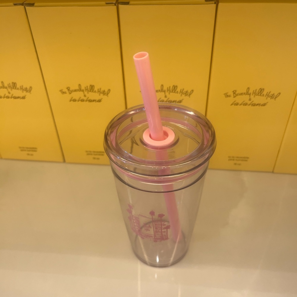 La La Land x The Beverly Hills Hotel Limited Edition Tumbler with Straw. NIB - Picture 10 of 12